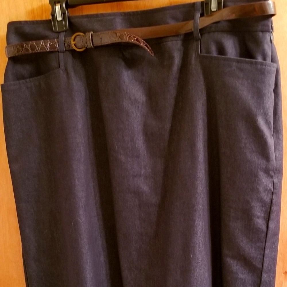 Belted dress skirt